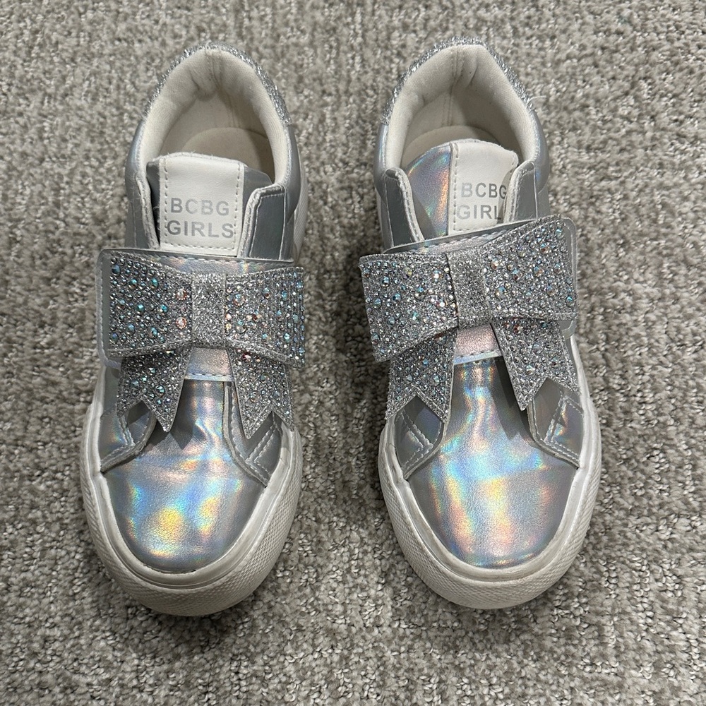 BCBG Girls Silver Holographic Kids Shoes